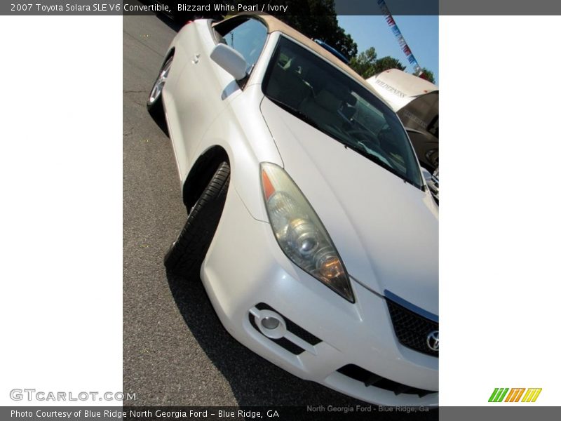 Blizzard White Pearl / Ivory 2007 Toyota Solara SLE V6 Convertible