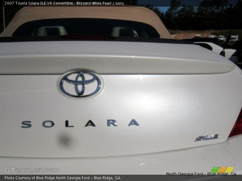 Blizzard White Pearl / Ivory 2007 Toyota Solara SLE V6 Convertible