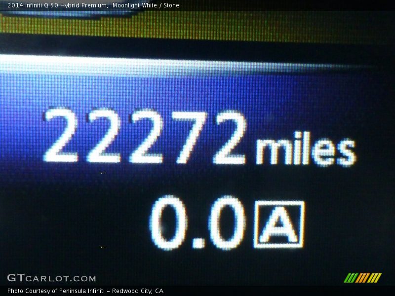 Moonlight White / Stone 2014 Infiniti Q 50 Hybrid Premium