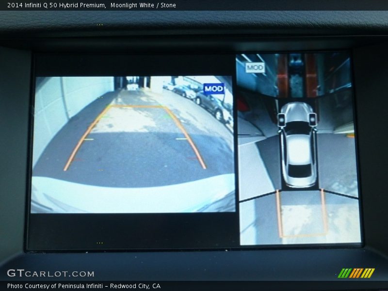 Moonlight White / Stone 2014 Infiniti Q 50 Hybrid Premium
