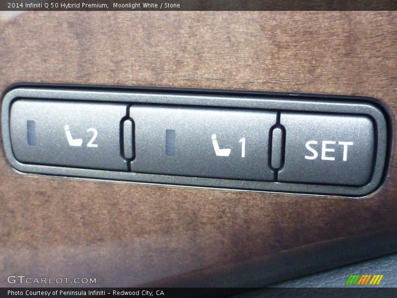 Moonlight White / Stone 2014 Infiniti Q 50 Hybrid Premium
