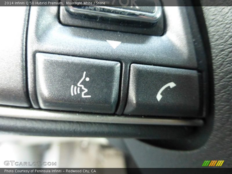 Moonlight White / Stone 2014 Infiniti Q 50 Hybrid Premium