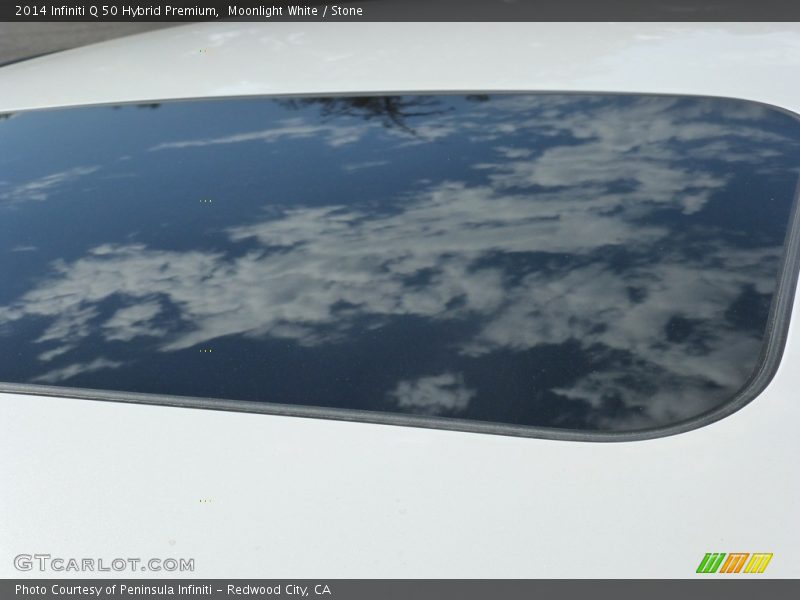 Moonlight White / Stone 2014 Infiniti Q 50 Hybrid Premium