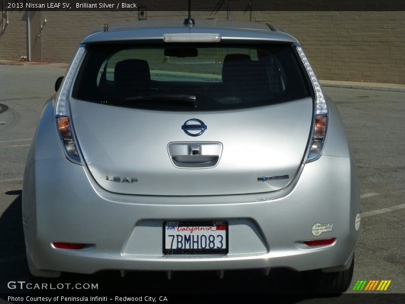 Brilliant Silver / Black 2013 Nissan LEAF SV