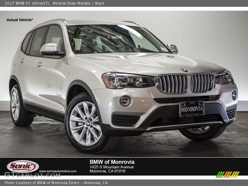 Mineral Silver Metallic / Black 2017 BMW X3 xDrive35i