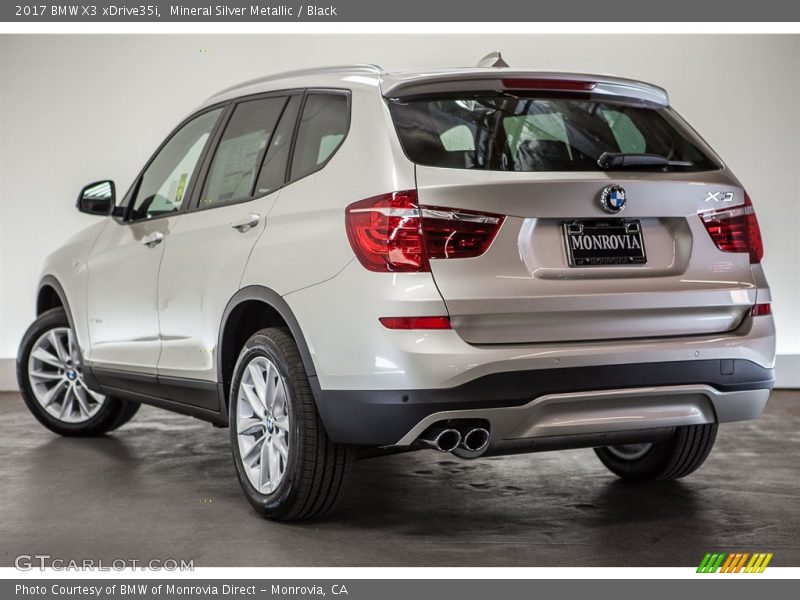 Mineral Silver Metallic / Black 2017 BMW X3 xDrive35i
