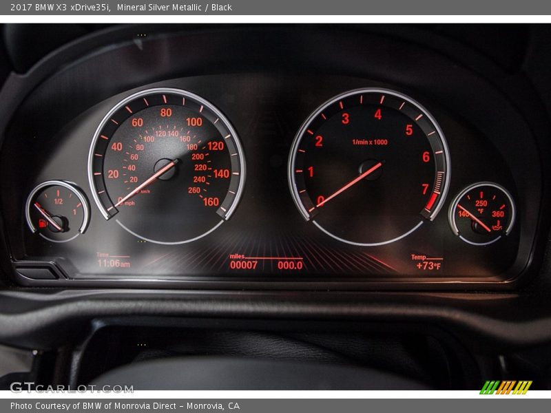 Mineral Silver Metallic / Black 2017 BMW X3 xDrive35i