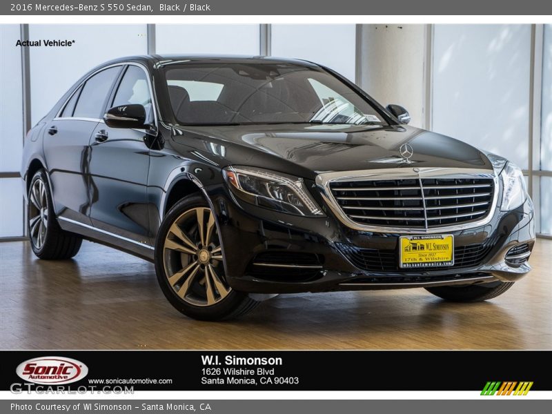 Black / Black 2016 Mercedes-Benz S 550 Sedan