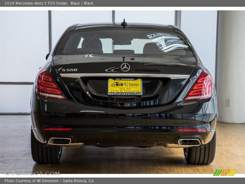 Black / Black 2016 Mercedes-Benz S 550 Sedan