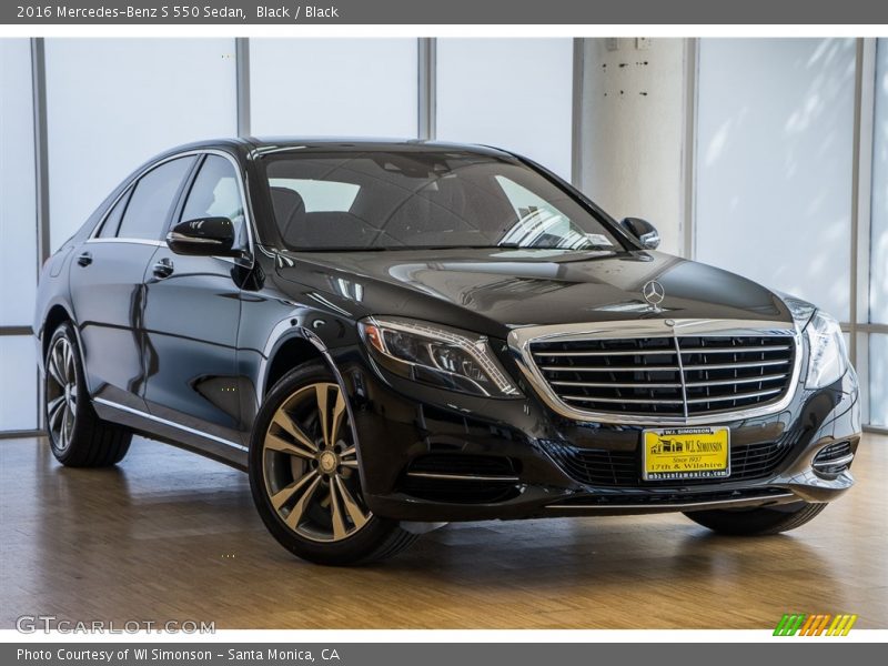 Black / Black 2016 Mercedes-Benz S 550 Sedan