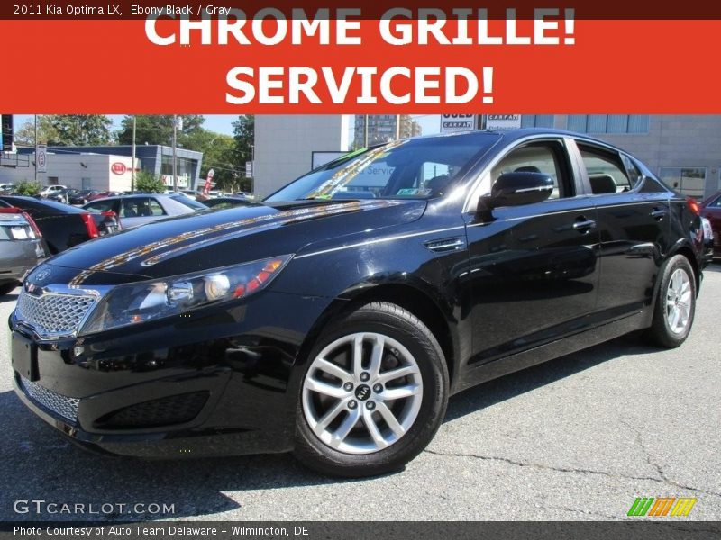 Ebony Black / Gray 2011 Kia Optima LX