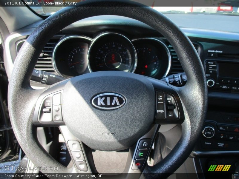Ebony Black / Gray 2011 Kia Optima LX