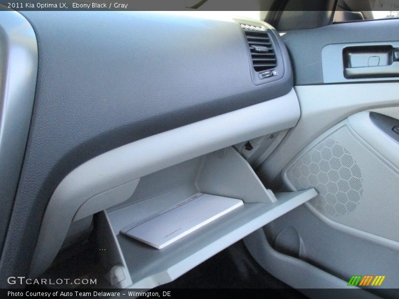 Ebony Black / Gray 2011 Kia Optima LX
