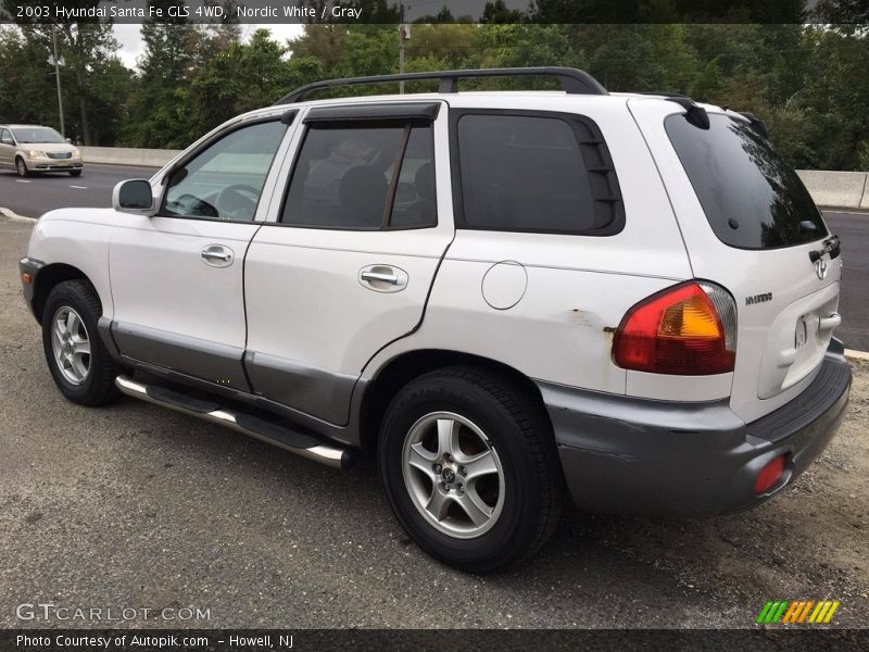 Nordic White / Gray 2003 Hyundai Santa Fe GLS 4WD