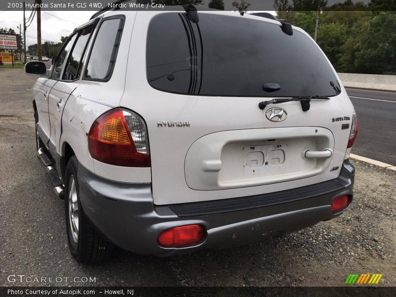 Nordic White / Gray 2003 Hyundai Santa Fe GLS 4WD