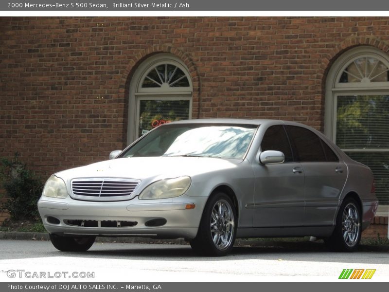 Brilliant Silver Metallic / Ash 2000 Mercedes-Benz S 500 Sedan