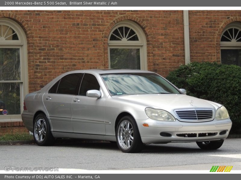 Brilliant Silver Metallic / Ash 2000 Mercedes-Benz S 500 Sedan