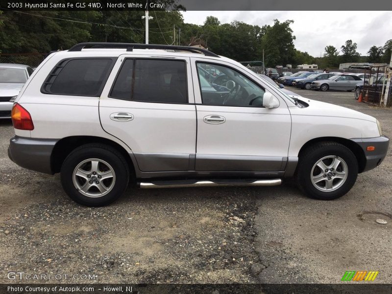 Nordic White / Gray 2003 Hyundai Santa Fe GLS 4WD