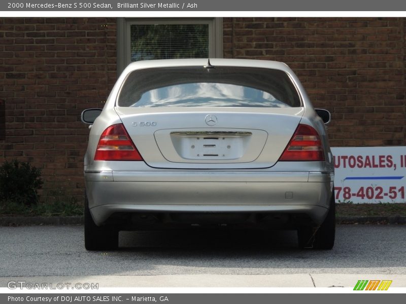 Brilliant Silver Metallic / Ash 2000 Mercedes-Benz S 500 Sedan