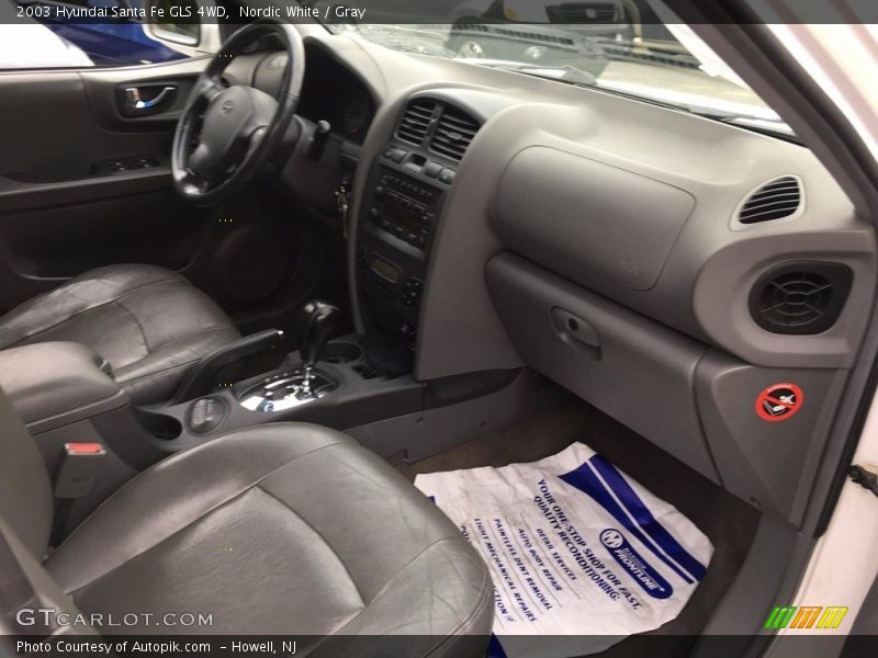 Nordic White / Gray 2003 Hyundai Santa Fe GLS 4WD