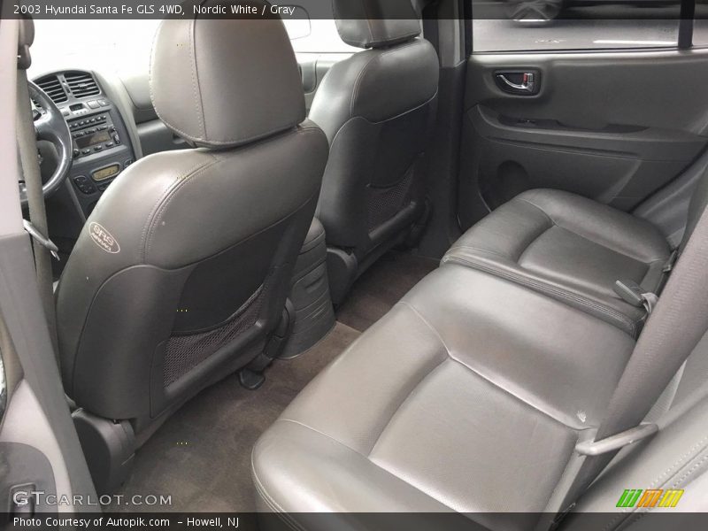 Nordic White / Gray 2003 Hyundai Santa Fe GLS 4WD