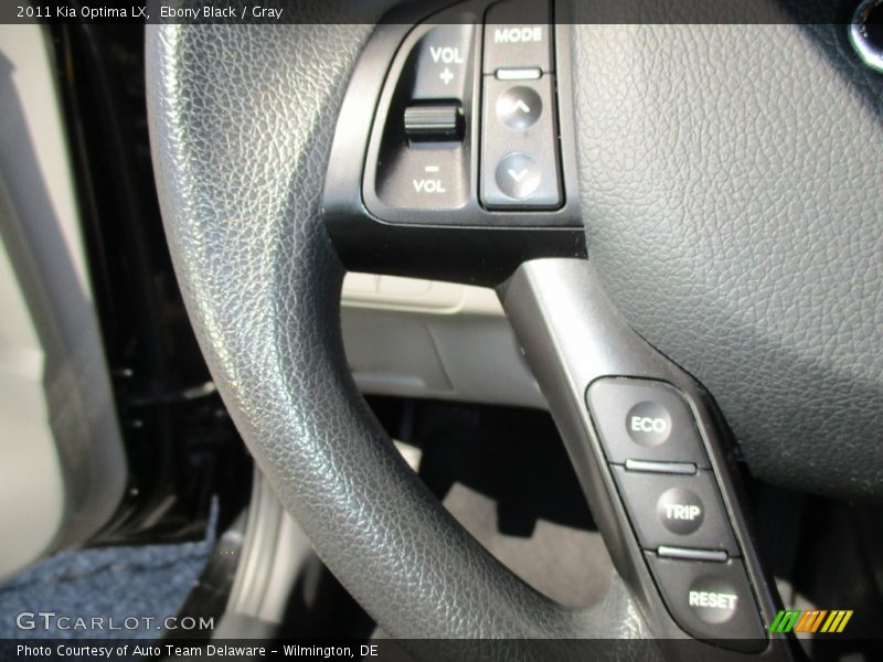 Ebony Black / Gray 2011 Kia Optima LX