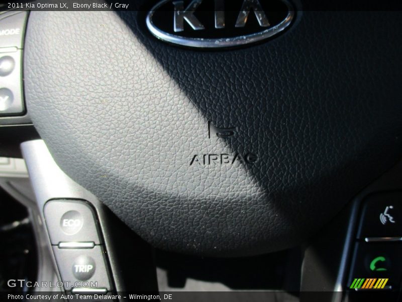 Ebony Black / Gray 2011 Kia Optima LX