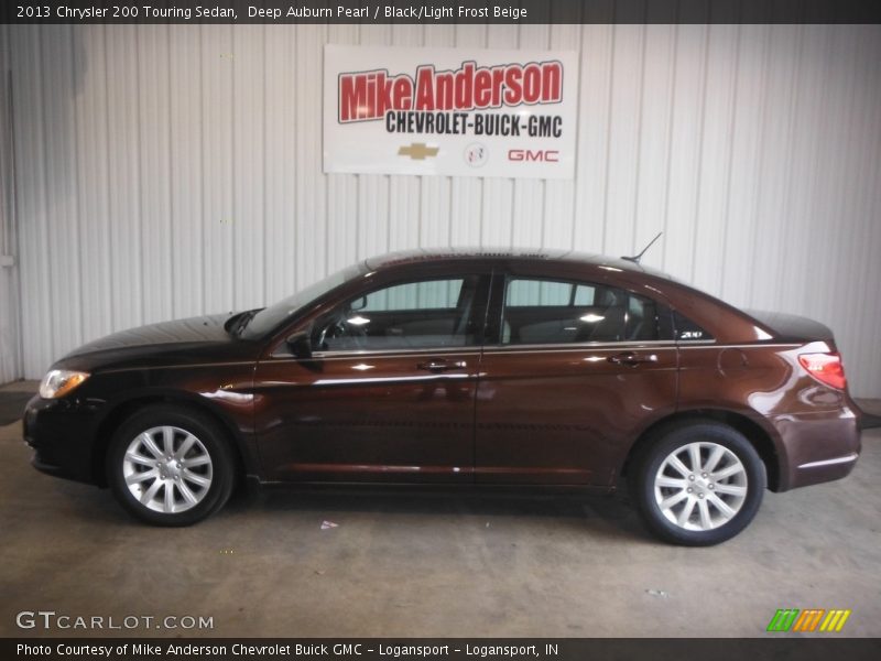 Deep Auburn Pearl / Black/Light Frost Beige 2013 Chrysler 200 Touring Sedan