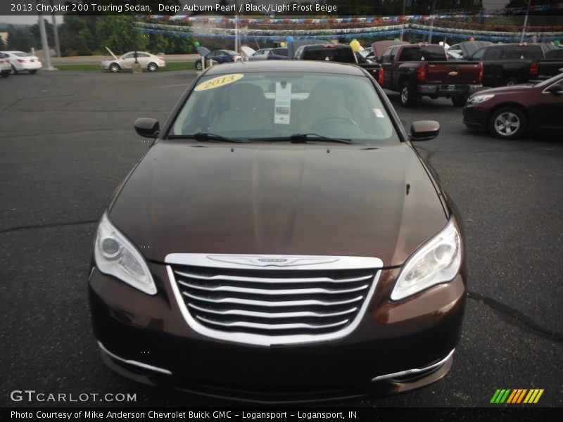 Deep Auburn Pearl / Black/Light Frost Beige 2013 Chrysler 200 Touring Sedan