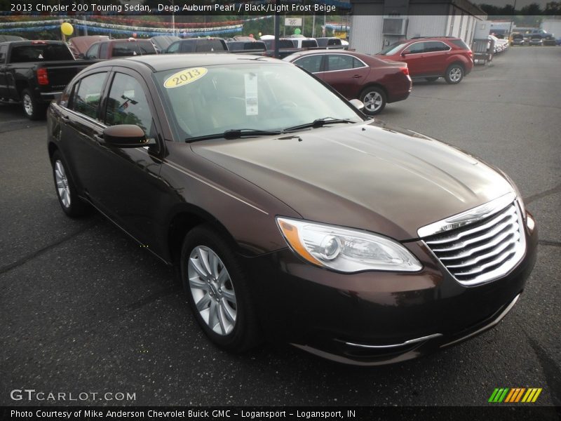 Deep Auburn Pearl / Black/Light Frost Beige 2013 Chrysler 200 Touring Sedan