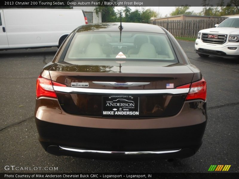 Deep Auburn Pearl / Black/Light Frost Beige 2013 Chrysler 200 Touring Sedan