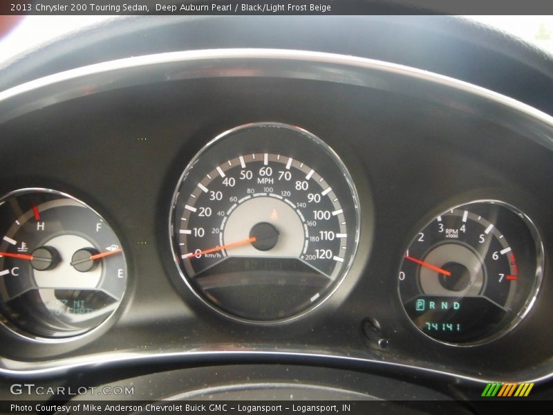 Deep Auburn Pearl / Black/Light Frost Beige 2013 Chrysler 200 Touring Sedan