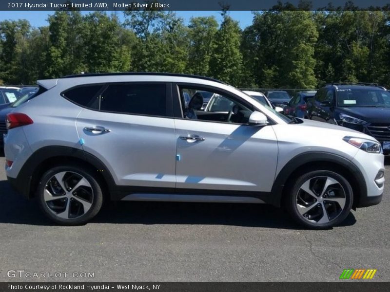 Molten Silver / Black 2017 Hyundai Tucson Limited AWD