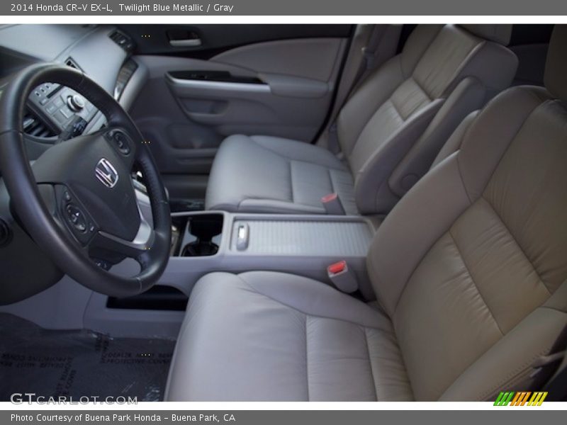Twilight Blue Metallic / Gray 2014 Honda CR-V EX-L