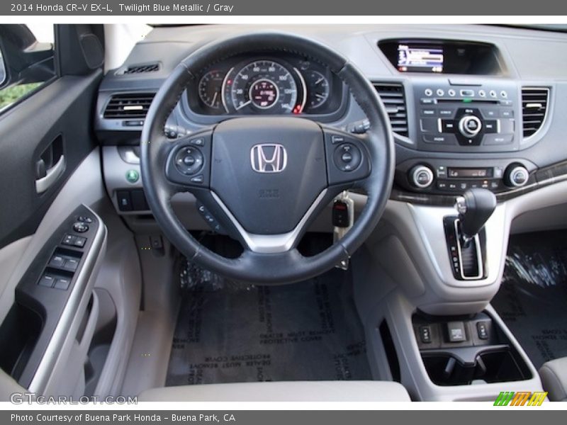 Twilight Blue Metallic / Gray 2014 Honda CR-V EX-L