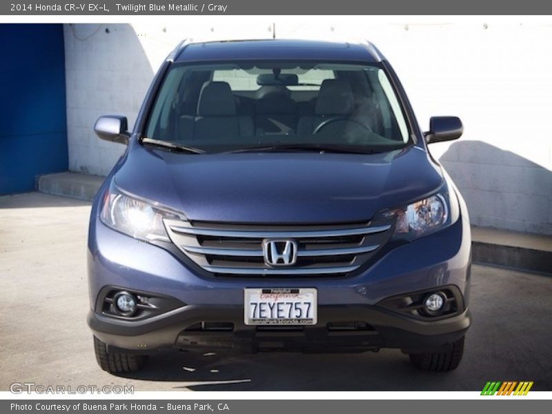 Twilight Blue Metallic / Gray 2014 Honda CR-V EX-L