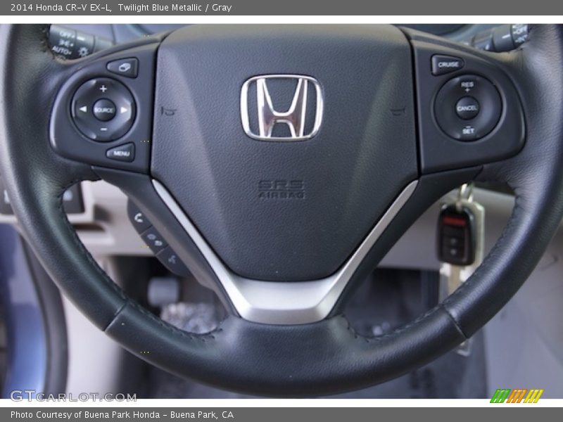 Twilight Blue Metallic / Gray 2014 Honda CR-V EX-L