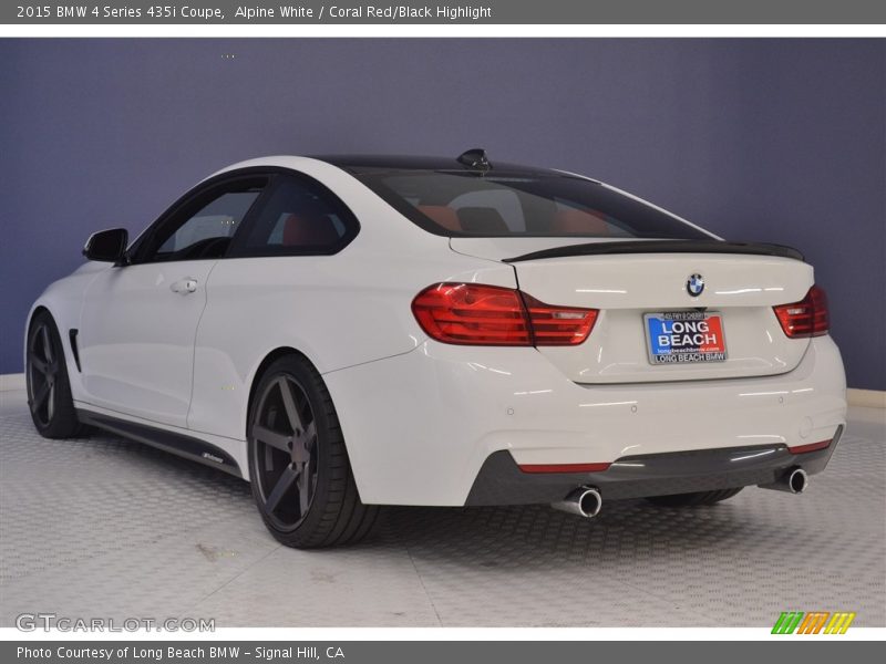 Alpine White / Coral Red/Black Highlight 2015 BMW 4 Series 435i Coupe