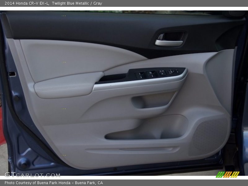 Twilight Blue Metallic / Gray 2014 Honda CR-V EX-L