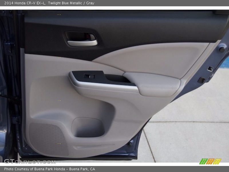 Twilight Blue Metallic / Gray 2014 Honda CR-V EX-L