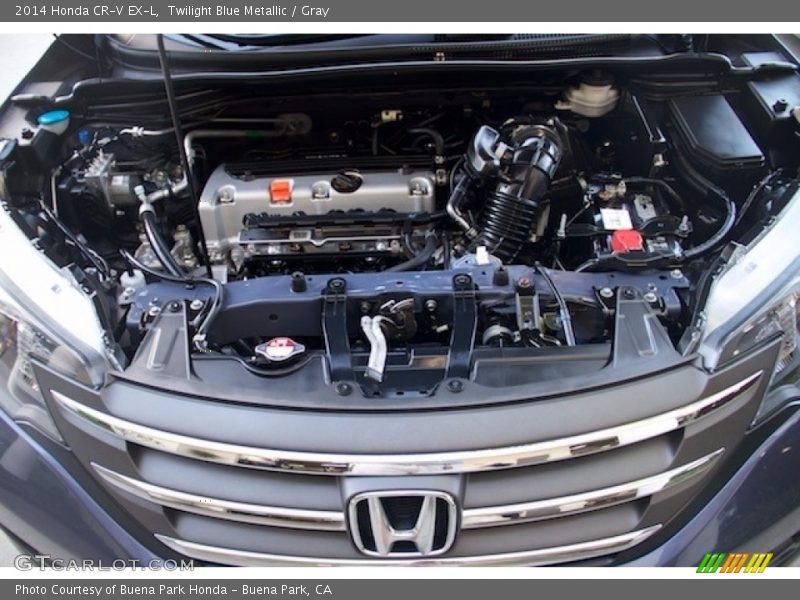 Twilight Blue Metallic / Gray 2014 Honda CR-V EX-L