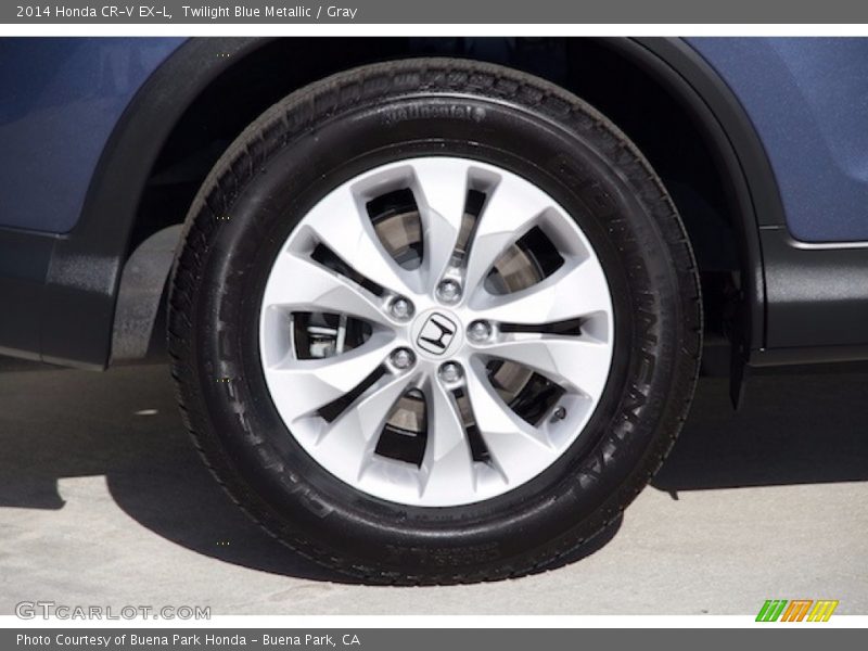 Twilight Blue Metallic / Gray 2014 Honda CR-V EX-L