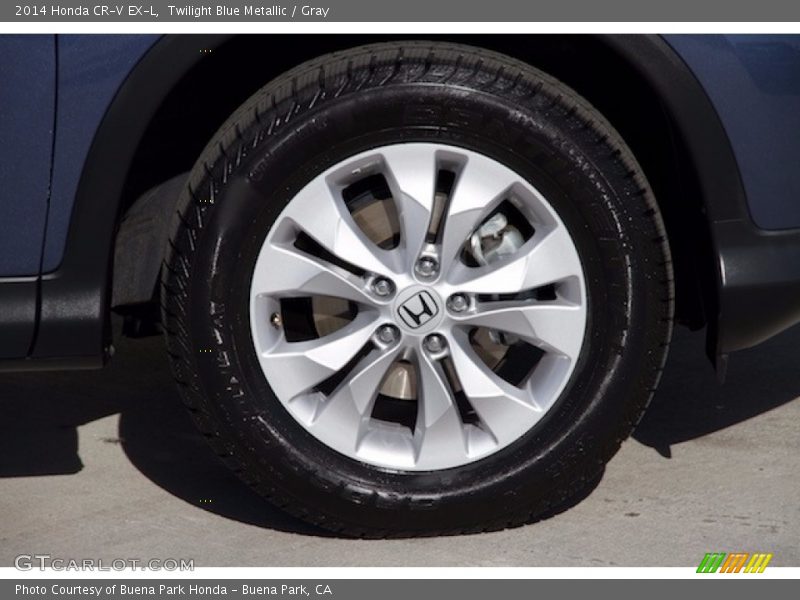 Twilight Blue Metallic / Gray 2014 Honda CR-V EX-L