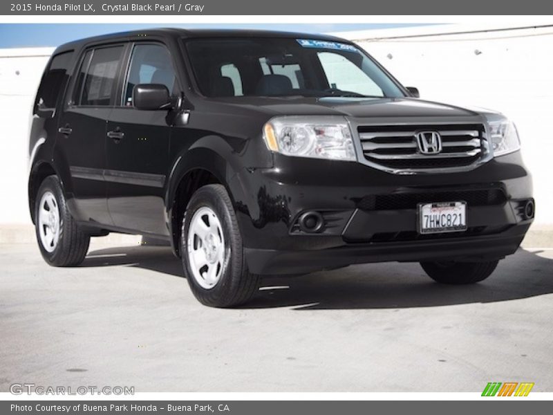 Crystal Black Pearl / Gray 2015 Honda Pilot LX