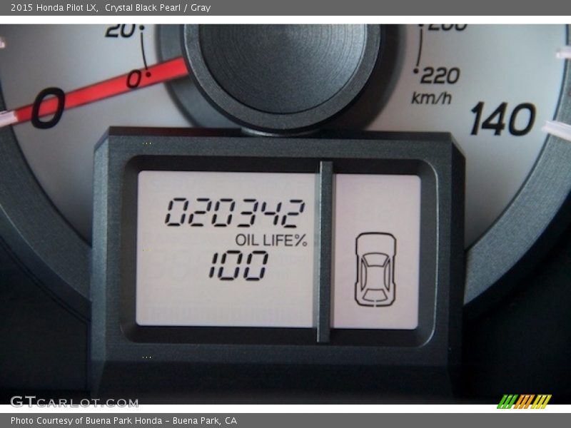 Crystal Black Pearl / Gray 2015 Honda Pilot LX