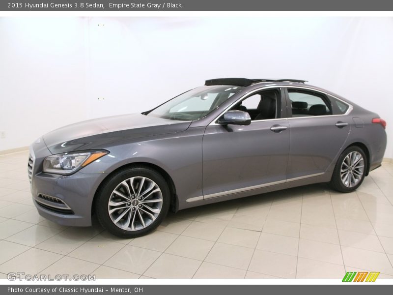 Empire State Gray / Black 2015 Hyundai Genesis 3.8 Sedan