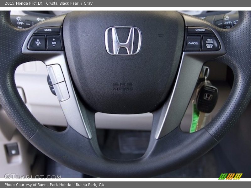 Crystal Black Pearl / Gray 2015 Honda Pilot LX