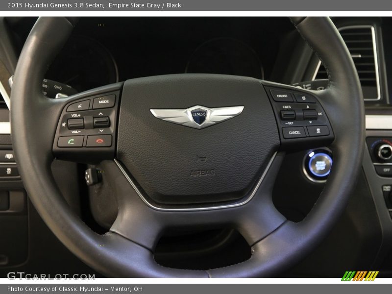 Empire State Gray / Black 2015 Hyundai Genesis 3.8 Sedan