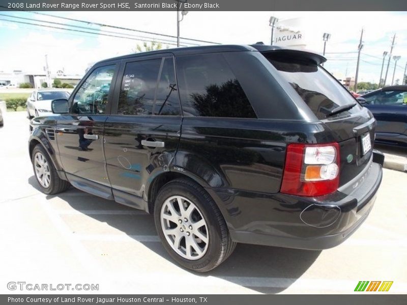 Santorini Black / Ebony Black 2008 Land Rover Range Rover Sport HSE