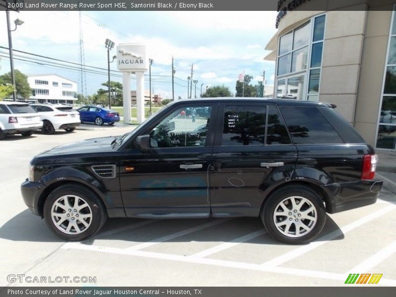 Santorini Black / Ebony Black 2008 Land Rover Range Rover Sport HSE
